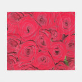 レッドレッドローズ フリースブランケット (正面(横))