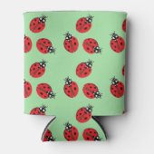 レッドレディーバグイラストレーション 缶クーラー (正面)