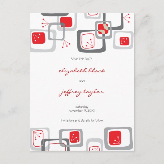 レッドレトロさくらんぼスモダンクエアアートザイト 案内ポストカード (正面)