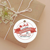 レッドレトロクリスマスサンタカスタムー フェイバータグ