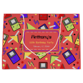 レッドレトロゲーム ラージペーパーバッグ