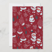 レッドレトロサンカスタムタ写真クリスマスカード シーズンカード (裏面)