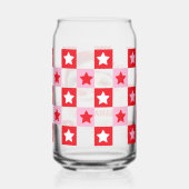 レッドレトロサンタクロース赤タータンチェックプレイドクリスマス ガラス缶 (右)