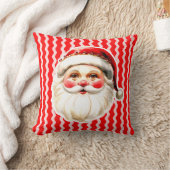 レッドレトロサンタクロース赤Ric Racクリスマス クッション (ブランケット)