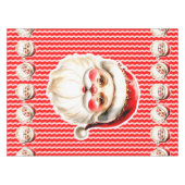 レッドレトロサンタクロース赤Ric Racクリスマス テーブルクロス (正面(横))