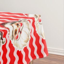 レッドレトロサンタクロース赤Ric Racクリスマス テーブルクロス