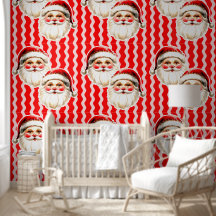 レッドレトロサンタクロース赤Ric Racクリスマス