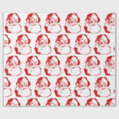 レッドレトロサンタクロース ラッピングペーパー (フラット)