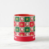 レッドレトロサンタクロースMerry Christmas Kids マグカップ (中央)