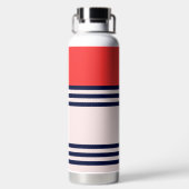 レッドレトロストライプ ウォーターボトル (背面)