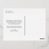 レッドレトロタイポグラフィメリークリスマスツーフォト 箔シーズンポストカード (裏面)