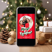 レッドレトロメリークリスマス2写真 シーズンカード