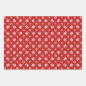 レッドレトロヴィンテージサンタクリスマス ラッピングペーパーシート (正面)