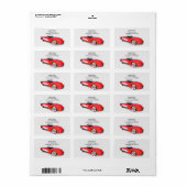 レッドレトロ1960コルベット変換可能 ラベル (フルシート)
