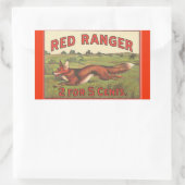 レッドレンジャー 長方形シール (バッグ)