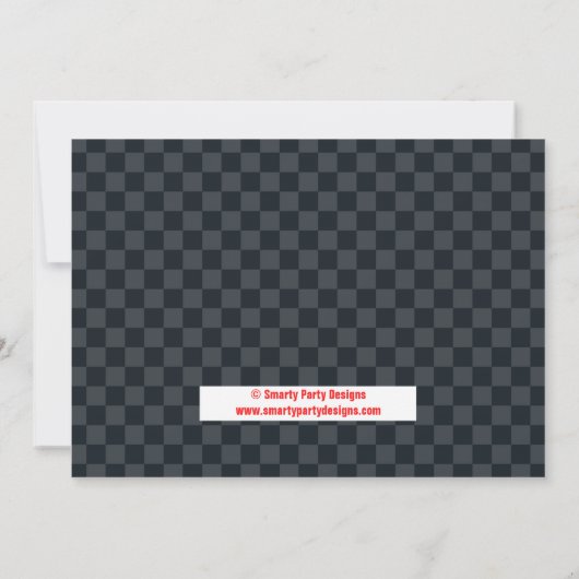 レッドレーサースバースデーパーティーの招待 招待状 (裏面)