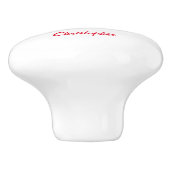 レッドレーシングカー名の追加 セラミックノブ (側面)