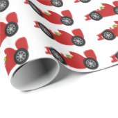 レッドレーシングカー ラッピングペーパー (ロールコーナー)