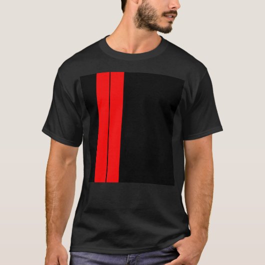 レッドレーシングストライプズ Tシャツ (正面)