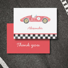 レッドレースカーの誕生日 ノートカード