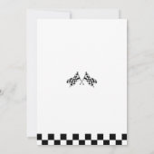 レッドレースカーカスタム子供の誕生日パーティの招待状 招待状 (裏面)