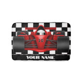 レッドレースカードラッグレーストラッグマットホームデコール バスマット (正面)