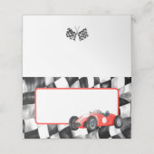 レッドレースカーバースデーパーティー座席表 プレイスカード (外部開封)