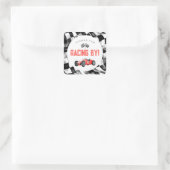 レッドレースカーファーストワンバースデーパーティー スクエアシール (バッグ)