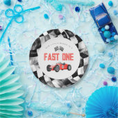 レッドレースカーファーストワンバースデーパーティー ペーパープレート (パーティー)