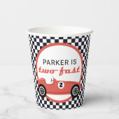 レッドレースカーボーイレースツーファースト誕生日パーティー 紙コップ (裏面)