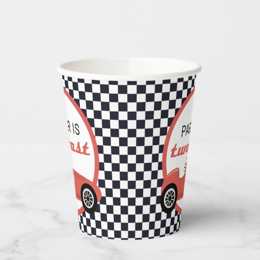 レッドレースカーボーイレースツーファースト誕生日パーティー 紙コップ (左)