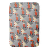 レッドレースカーモータースポーツ バスマット (正面縦)