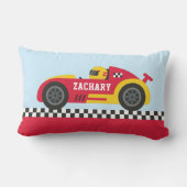 レッドレースカーレーサーボーイルームデコール ランバークッション (裏面)