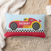 レッドレースカーレーサーボーイルームデコール ランバークッション (ブランケット)