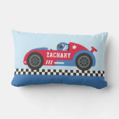 レッドレースカーレーサーボーイルームデコール ランバークッション (裏面)