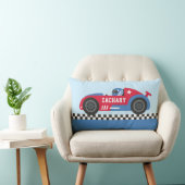 レッドレースカーレーサーボーイルームデコール ランバークッション (椅子)
