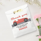 レッドレースカーレースバースデーパーティーフェイバーバッグ フェイバーバッグ (封をした状態)