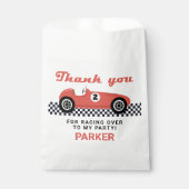 レッドレースカーレース誕生日パーティー フェイバーバッグ (正面)