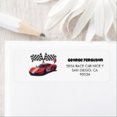 レッドレースカー差出人住所 ラベル (インサイチュ)