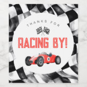 レッドレースカー誕生日パーティワインラベル ワインラベル (シングルラベル)