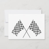 レッドレースカー誕生日パーティーの写真 サンキューカード (裏面)