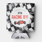 レッドレースカー誕生日パーティークーラーボックスの好意 缶クーラー (正面)
