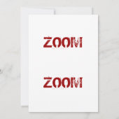 レッドレースカー誕生日招待状 招待状 (裏面)