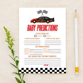 レッドレースカー赤ちゃんシャワー予測ゲーム