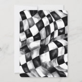 レッドレースカー2速2番目の誕生日パーティー招待状 (裏面)