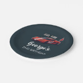 レッドレースカー2nd誕生日 ペーパープレート (アングル)