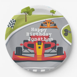 レッドレースカー3rd誕生日パーティー ペーパープレート