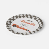 レッドレースカー3rd誕生日紙プレート ペーパープレート (アングル)