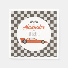 レッドレースカー3RD誕生日 スタンダードカクテルナプキン