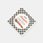 レッドレースカー4th誕生日 スタンダードカクテルナプキン (角)